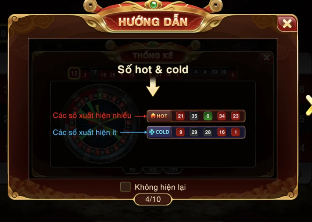 Số hot và cold trong Roulette 3D