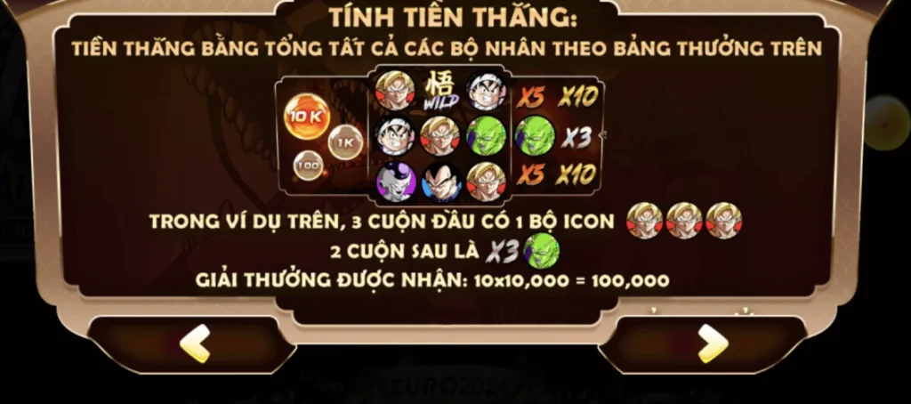 Tính tiền thắng Dragon ball dễ dàng