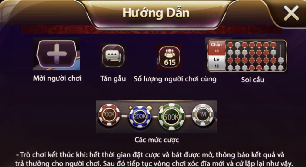 Hướng dẫn cách dùng các tính năng chính tại xóc đĩa